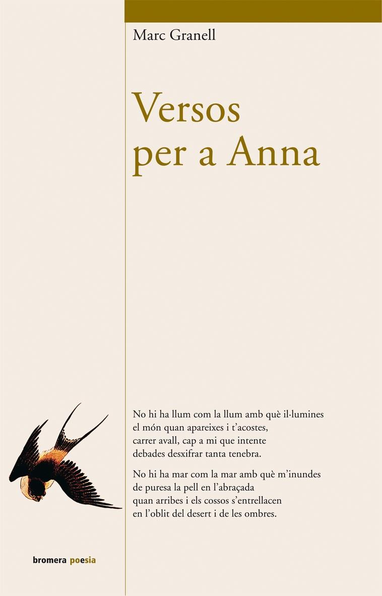 VERSOS PER A ANNA | 9788476607862 | GRANELL, MARC | Galatea Llibres | Llibreria online de Reus, Tarragona | Comprar llibres en català i castellà online