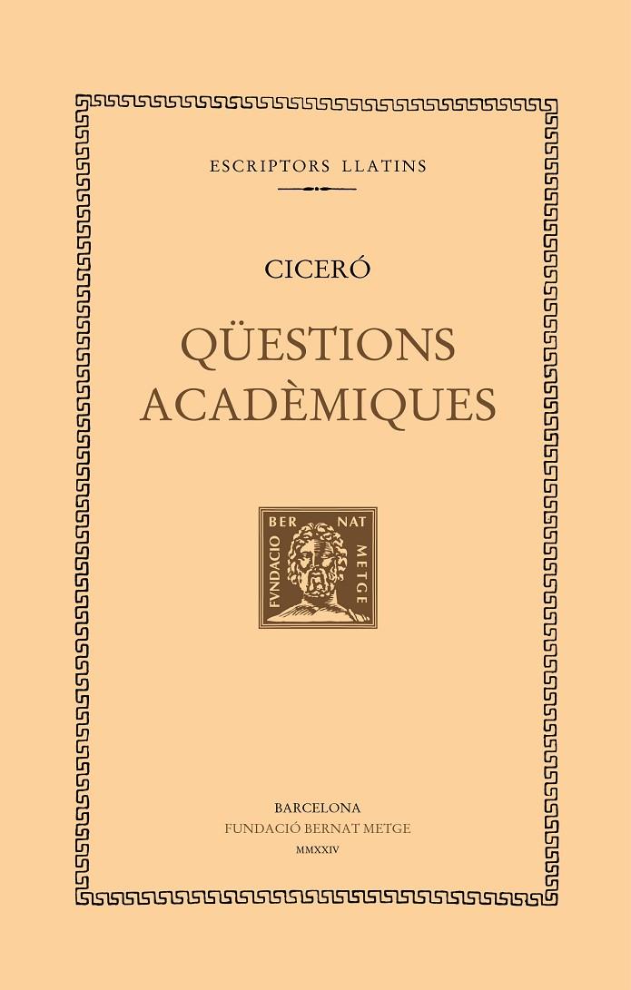 QÜESTIONS ACADÈMIQUES | 9788498594461 | CICERÓ | Galatea Llibres | Librería online de Reus, Tarragona | Comprar libros en catalán y castellano online