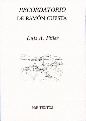 RECORDATORIO DE RAMÓN CUESTA | 9788492913213 | ÁLVAREZ PIÑER, LUIS | Galatea Llibres | Librería online de Reus, Tarragona | Comprar libros en catalán y castellano online