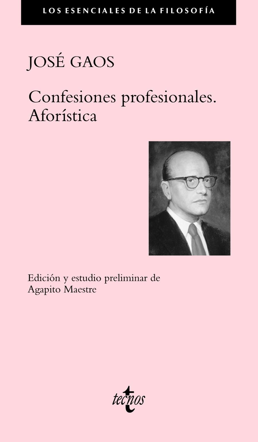 CONFESIONES PROFESIONALES. AFORÍSTICA. | 9788430967131 | GAOS, JOSE | Galatea Llibres | Llibreria online de Reus, Tarragona | Comprar llibres en català i castellà online