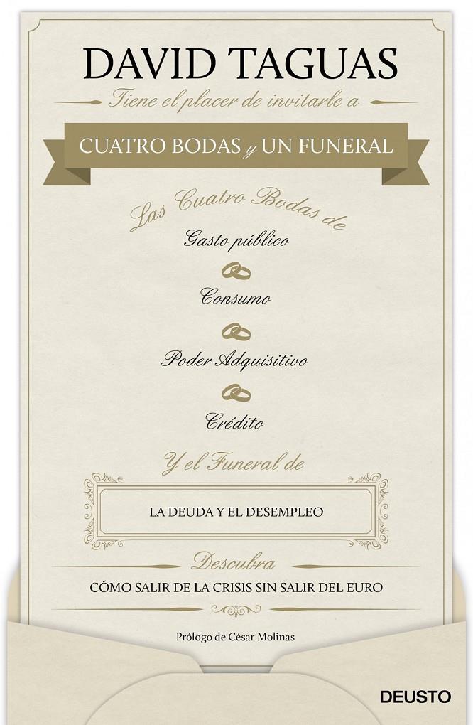 CUATRO BODAS Y UN FUNERAL | 9788423418237 | TAGUAS, DAVID | Galatea Llibres | Llibreria online de Reus, Tarragona | Comprar llibres en català i castellà online