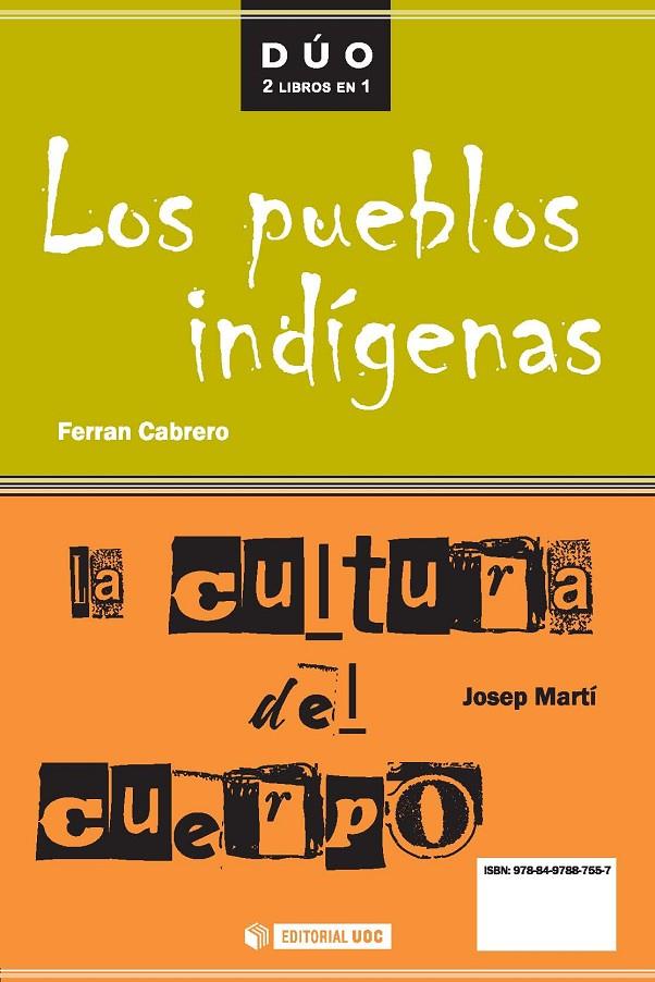 CULTURA DEL CUERPO Y LOS PUEBLOS INDIGENAS | 9788497887557 | CABRERO, FERRAN | Galatea Llibres | Llibreria online de Reus, Tarragona | Comprar llibres en català i castellà online