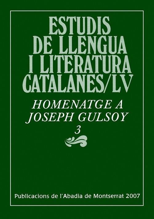 ESTUDIS DE LLENGUA I LITERATURA CATALANA LV | 9788484159735 | GULSOY, JOSEPH | Galatea Llibres | Llibreria online de Reus, Tarragona | Comprar llibres en català i castellà online