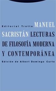 LECTURAS DE FILOSOFIA MODERNA Y CONTEMPORANEA | 9788481649055 | SACRISTAN, MANUEL | Galatea Llibres | Llibreria online de Reus, Tarragona | Comprar llibres en català i castellà online