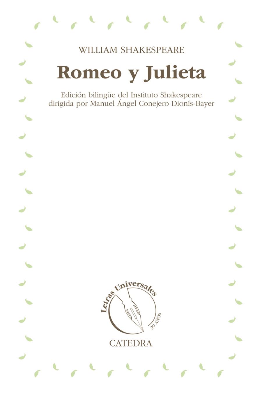 ROMEO Y JULIETA | 9788437631745 | SHAKESPEARE, WILLIAM | Galatea Llibres | Llibreria online de Reus, Tarragona | Comprar llibres en català i castellà online