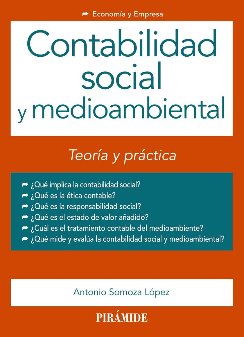 CONTABILIDAD SOCIAL Y MEDIOAMBIENTAL | 9788436834956 | SOMOZA LÓPEZ, ANTONIO | Galatea Llibres | Llibreria online de Reus, Tarragona | Comprar llibres en català i castellà online