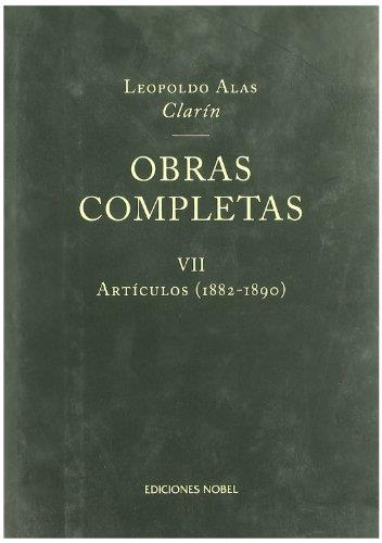 OBRAS COMPLETAS VOL VII (ARTICULOS 1882-1890) | 9788484590569 | CLARIN, LEOPOLDO ALAS | Galatea Llibres | Librería online de Reus, Tarragona | Comprar libros en catalán y castellano online