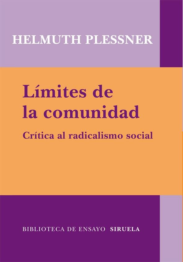 LÍMITES DE LA COMUNIDAD | 9788498414097 | PLESSNER, HELMUTH | Galatea Llibres | Librería online de Reus, Tarragona | Comprar libros en catalán y castellano online