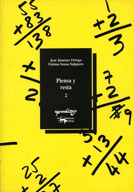 PIENSA Y RESTA 2 | 9788477742876 | JIMENEZ ORTEGA, JOSE/SOUSA SALGUERO, FATIMA | Galatea Llibres | Librería online de Reus, Tarragona | Comprar libros en catalán y castellano online