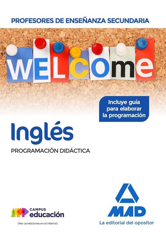 CUERPO DE PROFESORES DE ENSEÑANZA SECUNDARIA INGLÉS. PROGRAMACIÓN DIDÁCTICA | 9788414218372 | GONZÁLEZ GONZÁLEZ, PALOMA | Galatea Llibres | Llibreria online de Reus, Tarragona | Comprar llibres en català i castellà online