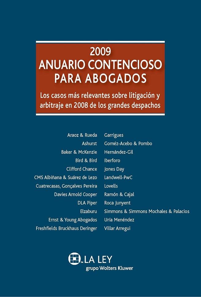 ANUARIO CONTENCIOSO PARA ABOGADOS 2009 | 9788481262506 | HIERRO HERNANDEZ ANTONIO - MORA (COORDINADOR) | Galatea Llibres | Llibreria online de Reus, Tarragona | Comprar llibres en català i castellà online