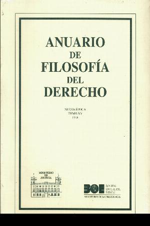 ANUARIO DE FILOSOFÍA DEL DERECHO  NUEVA ÉPOCA T-XV 1998 | 9788434010970 | VARIOS AUTORES | Galatea Llibres | Llibreria online de Reus, Tarragona | Comprar llibres en català i castellà online