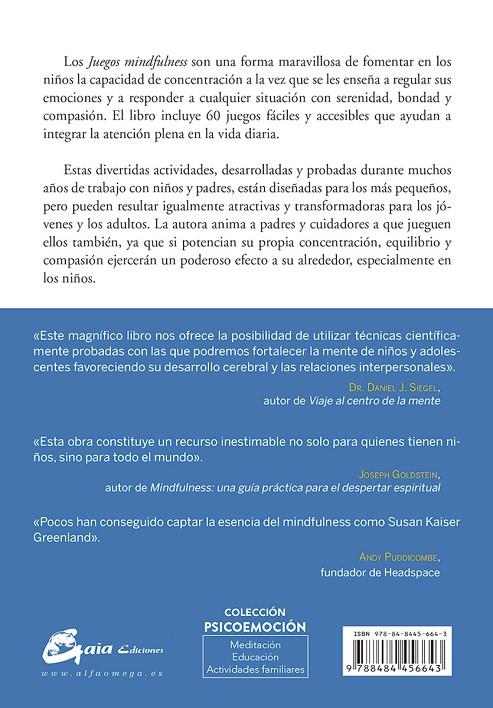 JUEGOS MINDFULNESS | 9788484456643 | KAISER GREENLAND, SUSAN | Galatea Llibres | Librería online de Reus, Tarragona | Comprar libros en catalán y castellano online