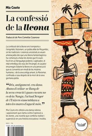 LA CONFESSIÓ DE LA LLEONA | 9788494440922 | COUTO, MIA | Galatea Llibres | Llibreria online de Reus, Tarragona | Comprar llibres en català i castellà online