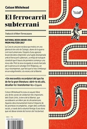 EL FERROCARRIL SUBTERRANI | 9788494601453 | WHITEHEAD, COLSON | Galatea Llibres | Llibreria online de Reus, Tarragona | Comprar llibres en català i castellà online