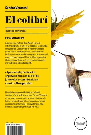 EL COLIBRÍ | 9788417339517 | VERONESI, SANDRO | Galatea Llibres | Llibreria online de Reus, Tarragona | Comprar llibres en català i castellà online